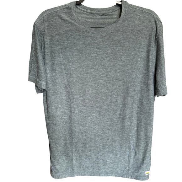 Vuori Strato Tech Tee Shirt Short Sleeve Crewneck Heather Green Gray Size Medium - Picture 4 of 11